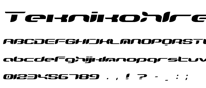 TeknikohlRemix01  Oblique font